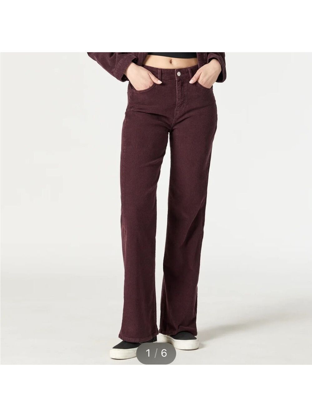 Mavi Victoria Wide Leg Pants High Rise | Mahogany Cord 31